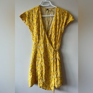 Floral yellow dress
